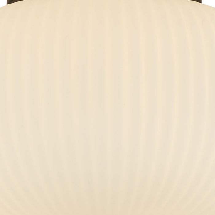 Plafoniera Contemporanea Lumina Acciaio Bianco Vetro Nero 1 Luce E27