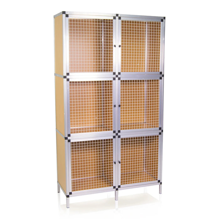 Conigliera di alta qualità con 6 box per conigli, piccioni e altri piccoli animali