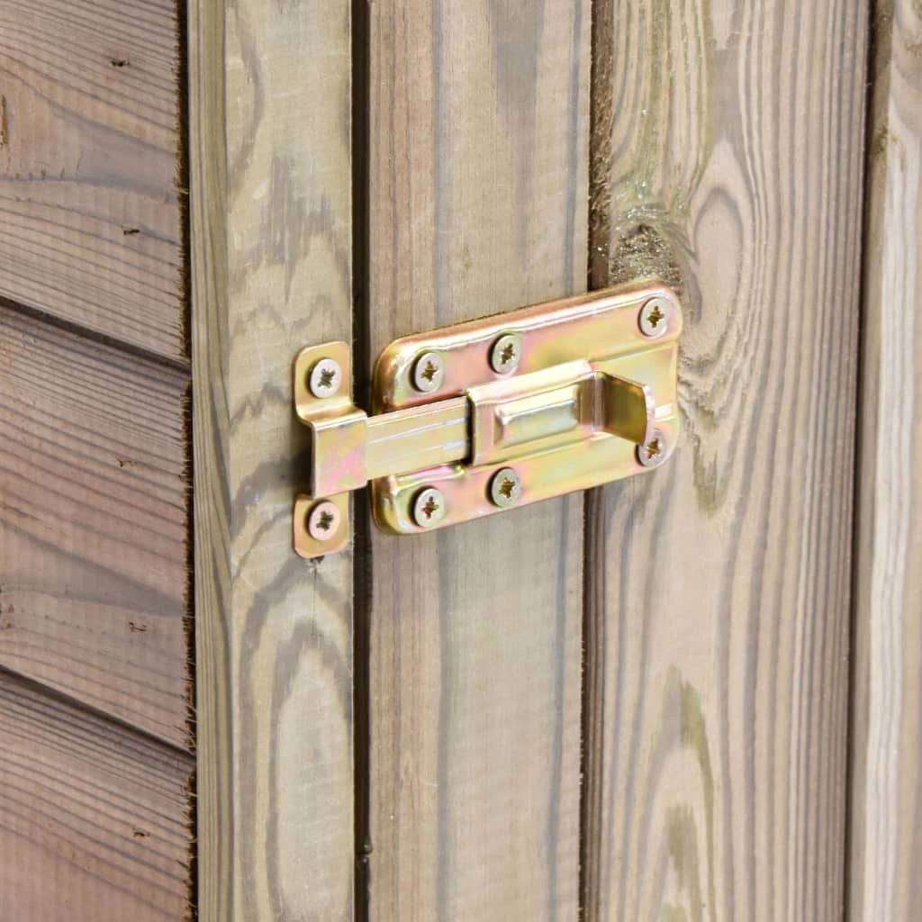 Casetta da giardino casetta per cabine capannone per rimessaggio casetta per esterni casetta per attrezzi robusti e porta 69,5 x 32 x 178 cm Legno di pino impregnato marrone 02_0022413