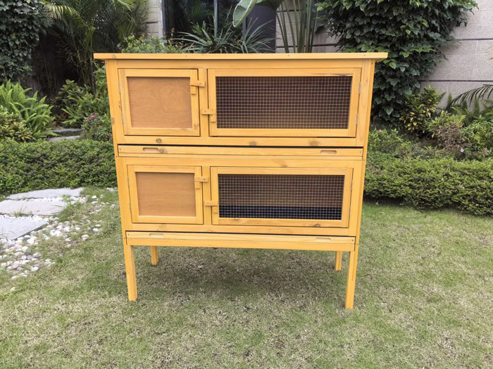 Conigliera, conigliera a due piani per piccoli animali