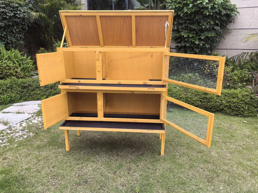 Conigliera, conigliera a due piani per piccoli animali