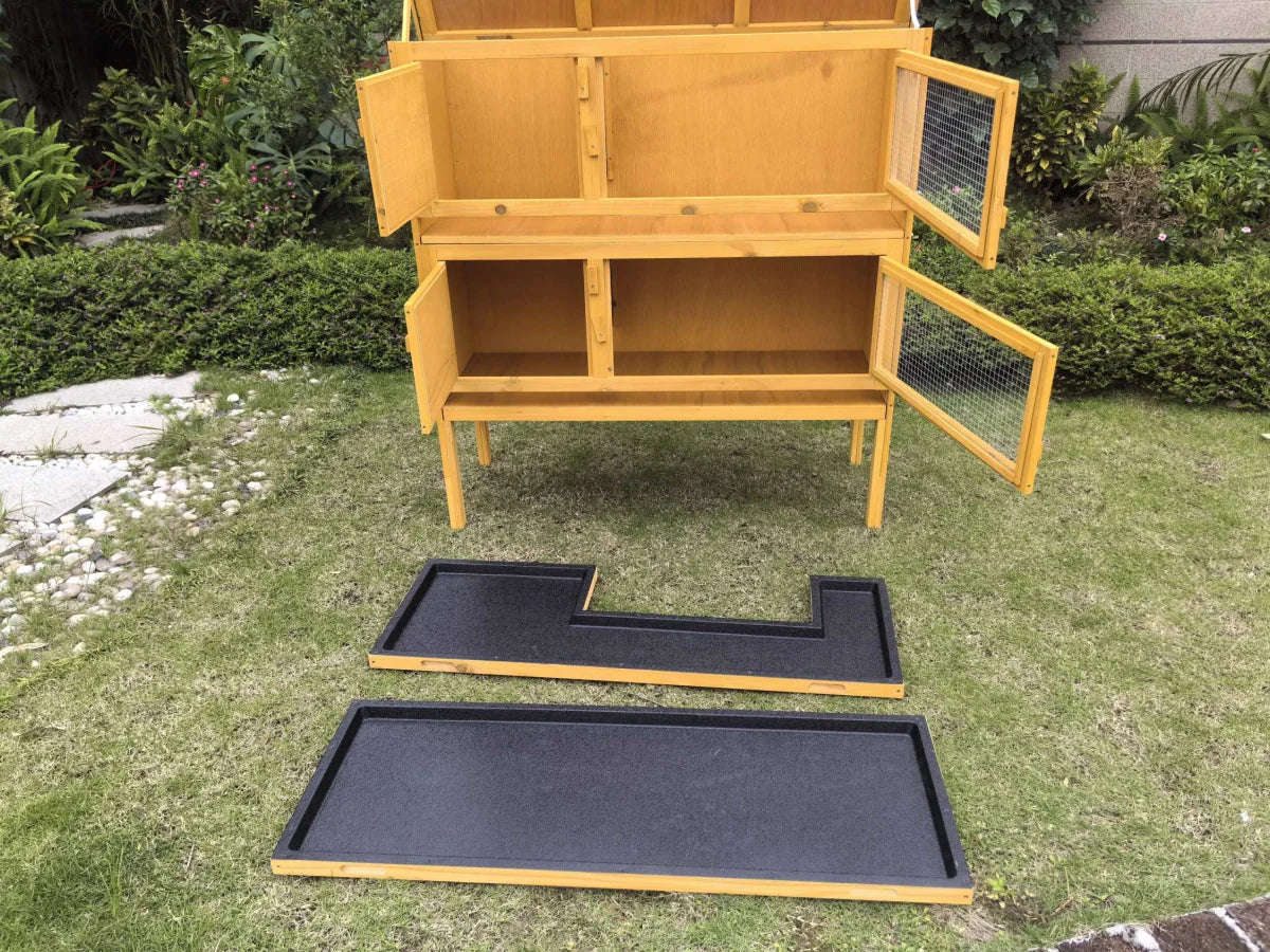 Conigliera, conigliera a due piani per piccoli animali