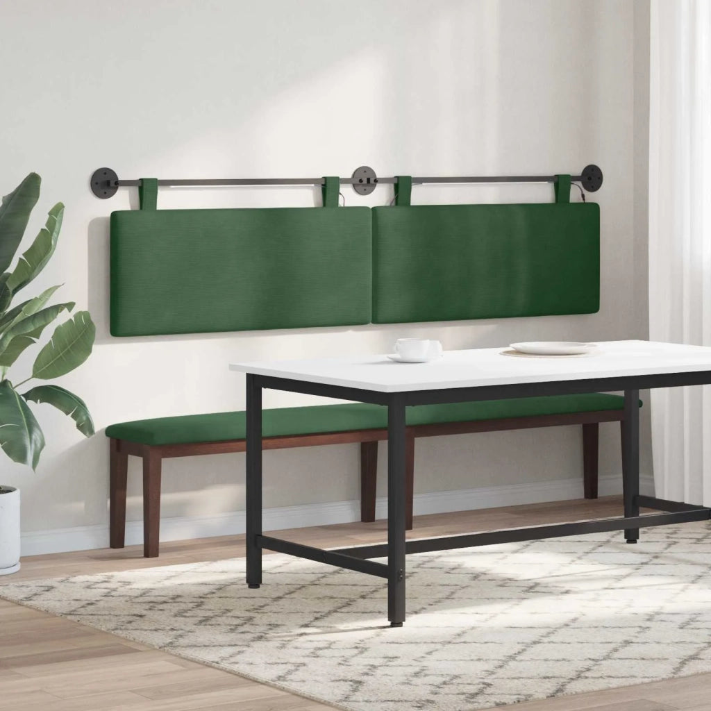 Testiera sospesa Con luce LED Verde Giungla Tessuto in Cords