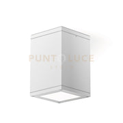 GES1011- PLAFONIERA QUADRATA IN ALLUMINIO COLORE BIANCA 1 LUCE ATTCCO E27 IP65