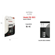 Trade Shop - Batteria A Litio Compatibile Con Bl-4c 890 Mah Li-ion Maxtech Pa-t031 -
