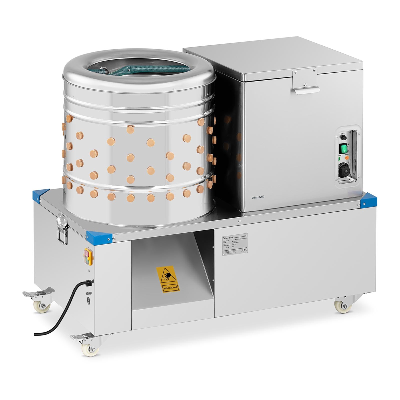 Spiumatrice con scottatore a tamburo da 50 cm - 2 - 3 polli/min 14_0005687