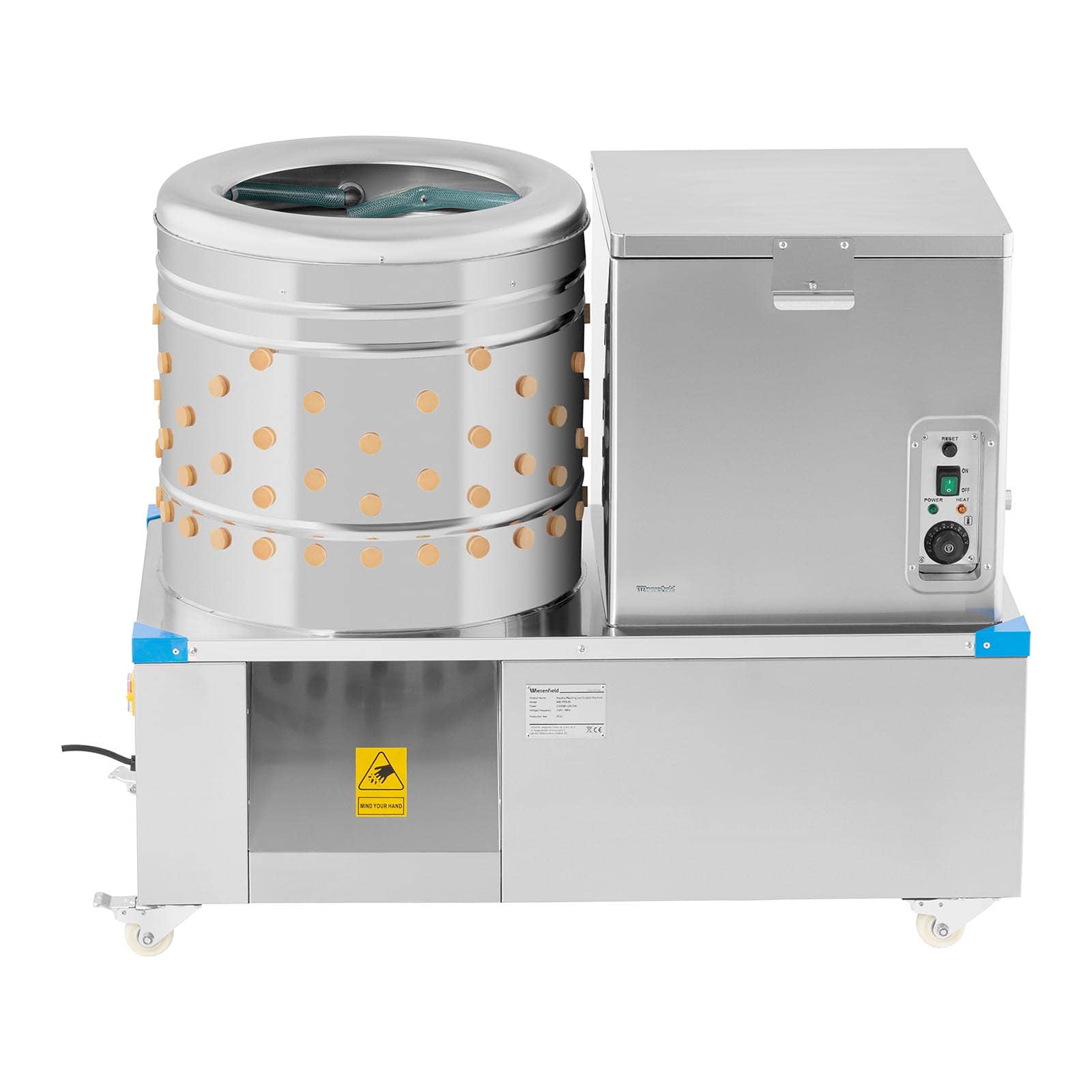 Spiumatrice con scottatore a tamburo da 50 cm - 2 - 3 polli/min 14_0005687