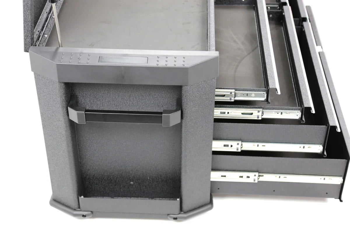 Attacco, nero per carrelli da officina larghi