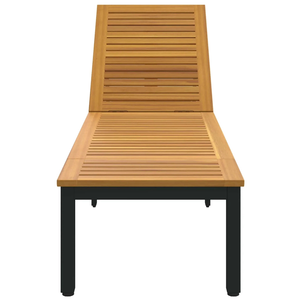 Lettino prendisole Nero 200 x 55 x 35 cm 4010620