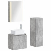 Set di mobili per il bagno 4 pcs Grigio Cemento 3407450