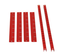 Divisori per cassetti, set rosso, per carrelli da officina