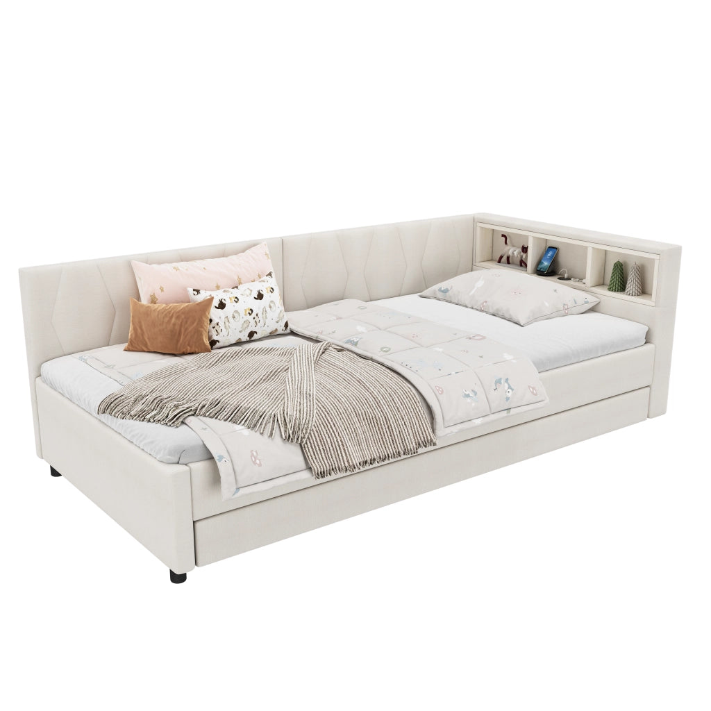 Letto giorno funzionale lino 90x200 cm