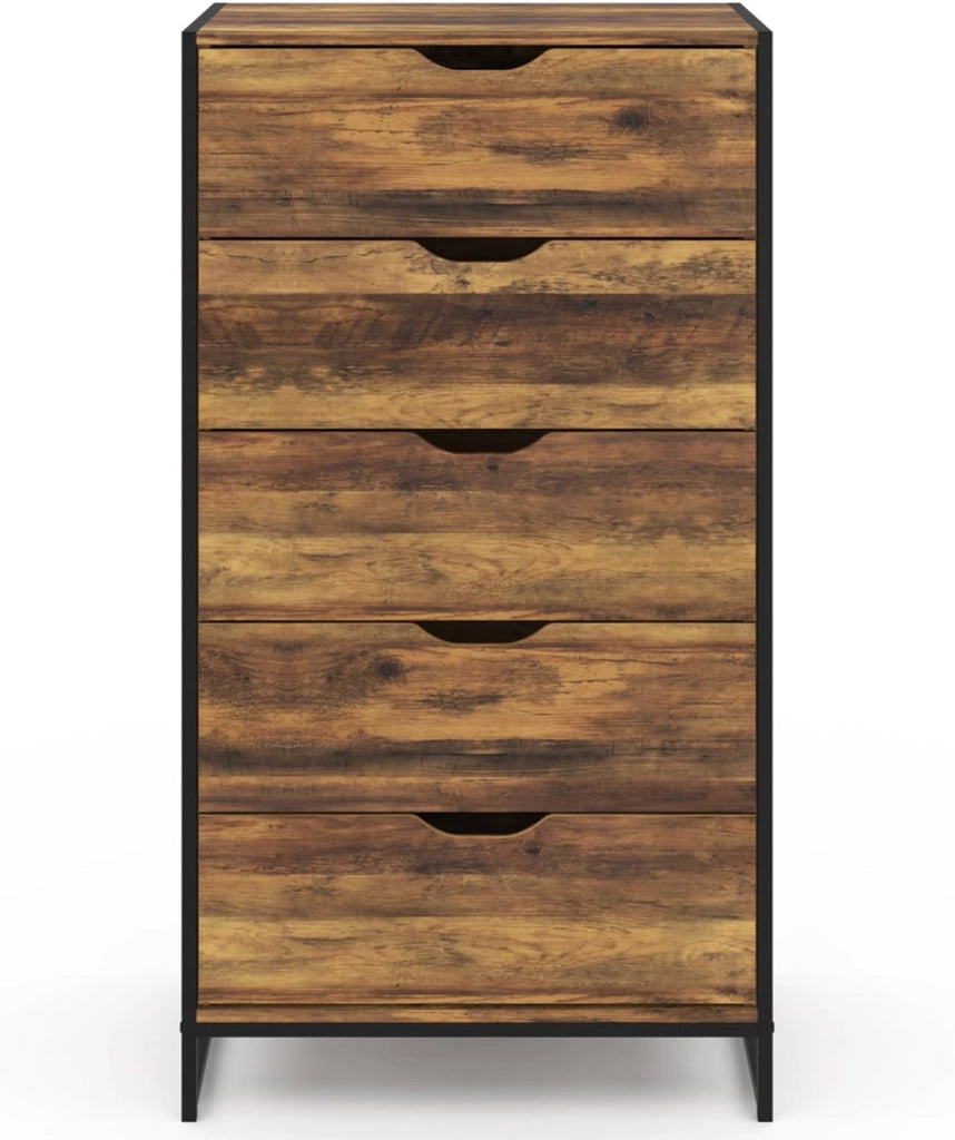 Cómoda HAWKINS de 5 cajones y 60 cm de diseño industrial