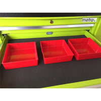 Set di plastica 17 pezzi, rosso per cassetti