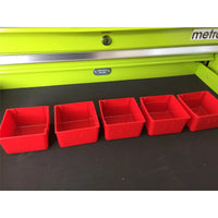 Set di plastica 17 pezzi, rosso per cassetti