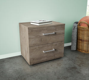 kit comodino 2 cassetti cm 48x36x41h rovere k105 cod:ferx.1028