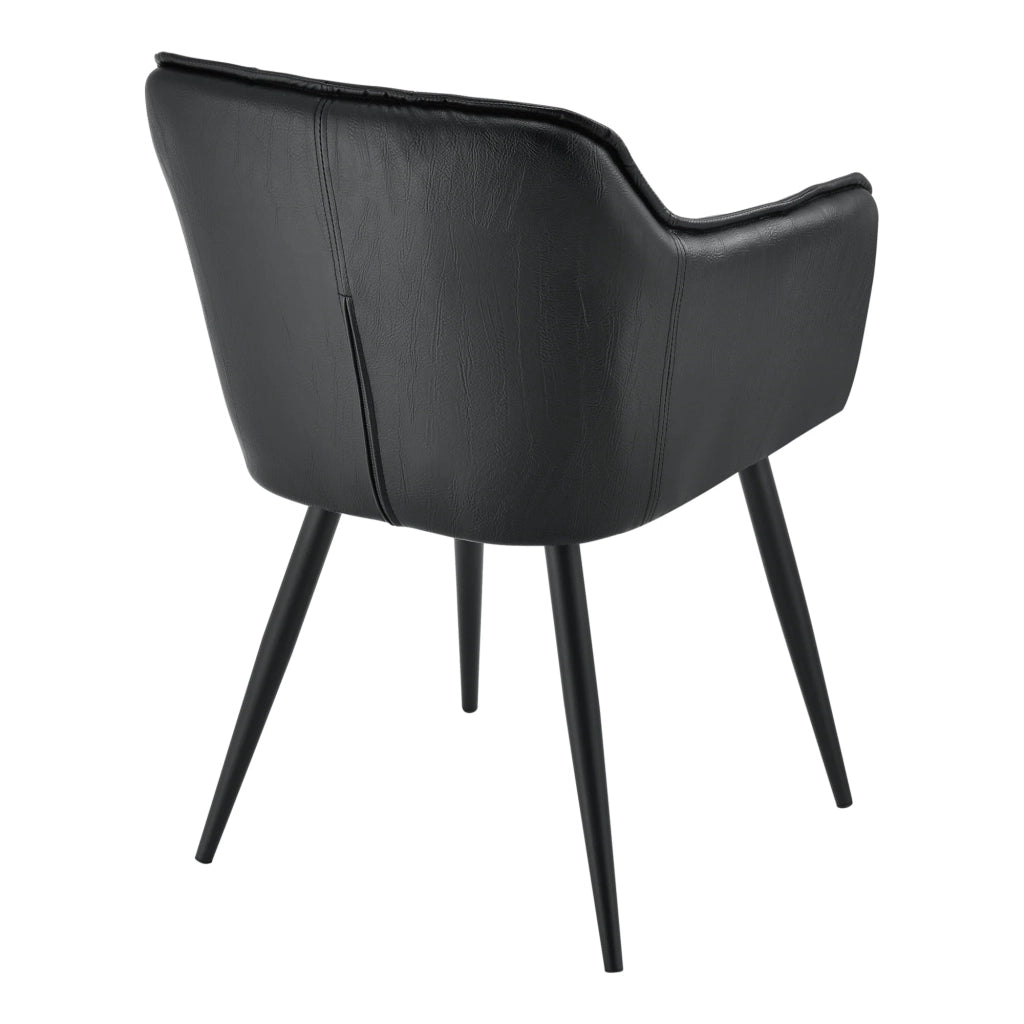 Elegante poltrona da soggiorno seduta imbottita design imitazione velluto poliestere metallo 79 cm nero 03_0005208