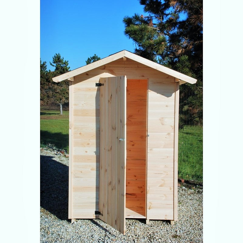 Casetta da Giardino in Legno di Pino da Esterno  con Pavimento, Ricovero Attrezzi, Doghe spessore 16mm - Articolo C130 - 100002