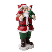 Babbo Natale con Bambini in Braccio Decorazione Natalizia 21 cm