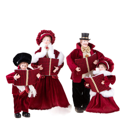 Cantori di Natale in set da 4 Pz 45 cm Decorazione Natalizia