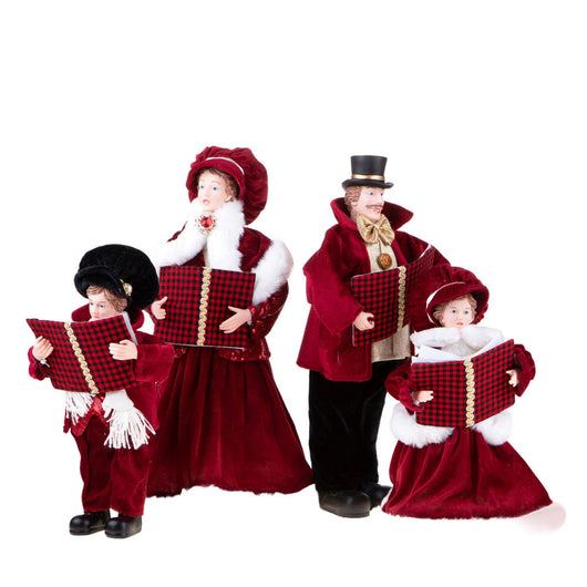 Cantori di Natale in set da 4 Pz 45 cm Decorazione Natalizia