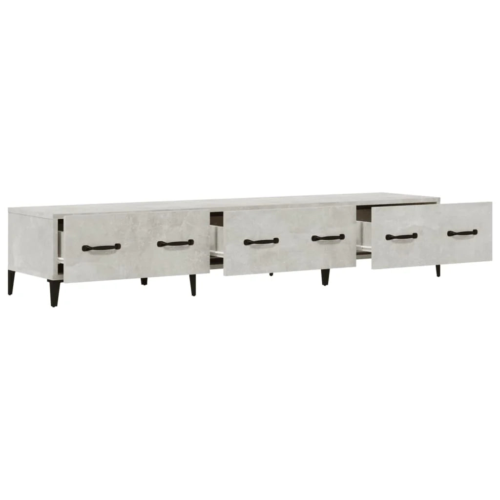 Mobile TV multimediale scaffale TV credenza mobile TV sala da pranzo soggiorno camera da letto 150 x 34,5 x 30 cm legno ingegnerizzato grigio 02_0026014