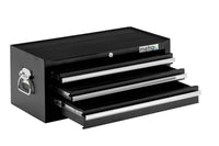 Cassetta degli attrezzi, parte superiore, 3 cassetti, colore nero