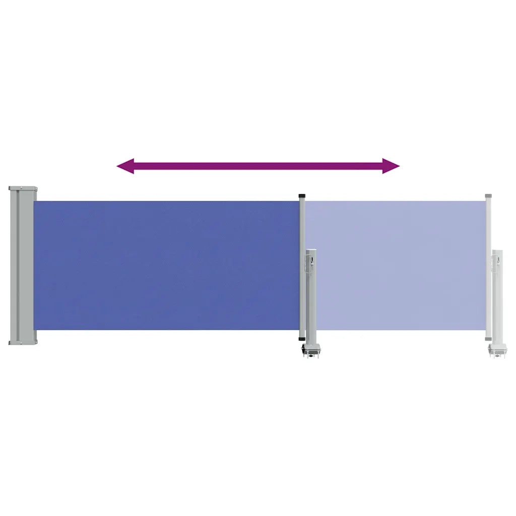 Tenda Laterale Retrattile per Patio 80x300 cm Blu 48362