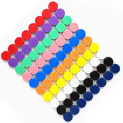 Magnetici per lavagne, 80 pezzi magnetici per lavagna, magnetici per lavagna piccoli mini magnetici colorati magnetici rotondi per lavagna, magnetici forti per frigorifero, lavagna magnetica, 10 colori