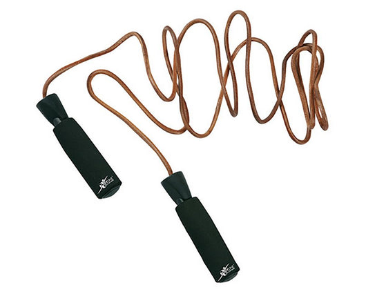 Corda in cuoio impugnature in spugna per saltare lunghezza 2,7m