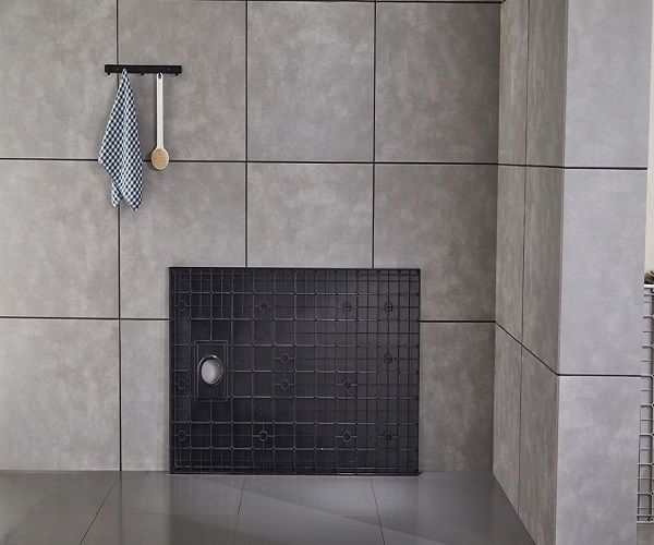 Piatto doccia in acrilico STONE ESSENCE - Nero antracite - Misura: 80 x 180 cm