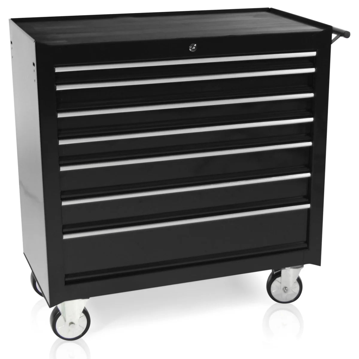 Carrello portautensili largo, 7 cassetti S47, colore nero