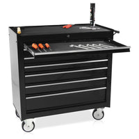 Carrello portautensili largo, 7 cassetti S47, colore nero