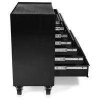 Carrello portautensili largo, 7 cassetti S47, colore nero