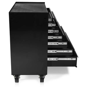 Carrello portautensili largo, 7 cassetti S47, colore nero