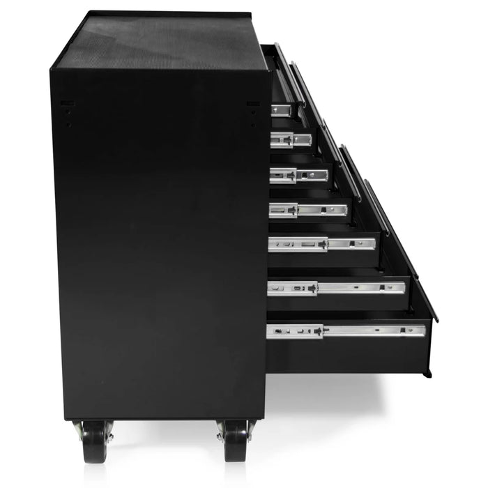 Carrello portautensili largo, 7 cassetti S47, colore nero