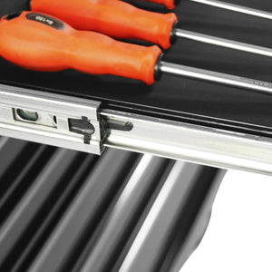 Carrello portautensili largo, 7 cassetti S47, colore nero