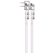 vidaXL Kit Binari Porta Scorrevole 183 cm Acciaio Inossidabile Argento