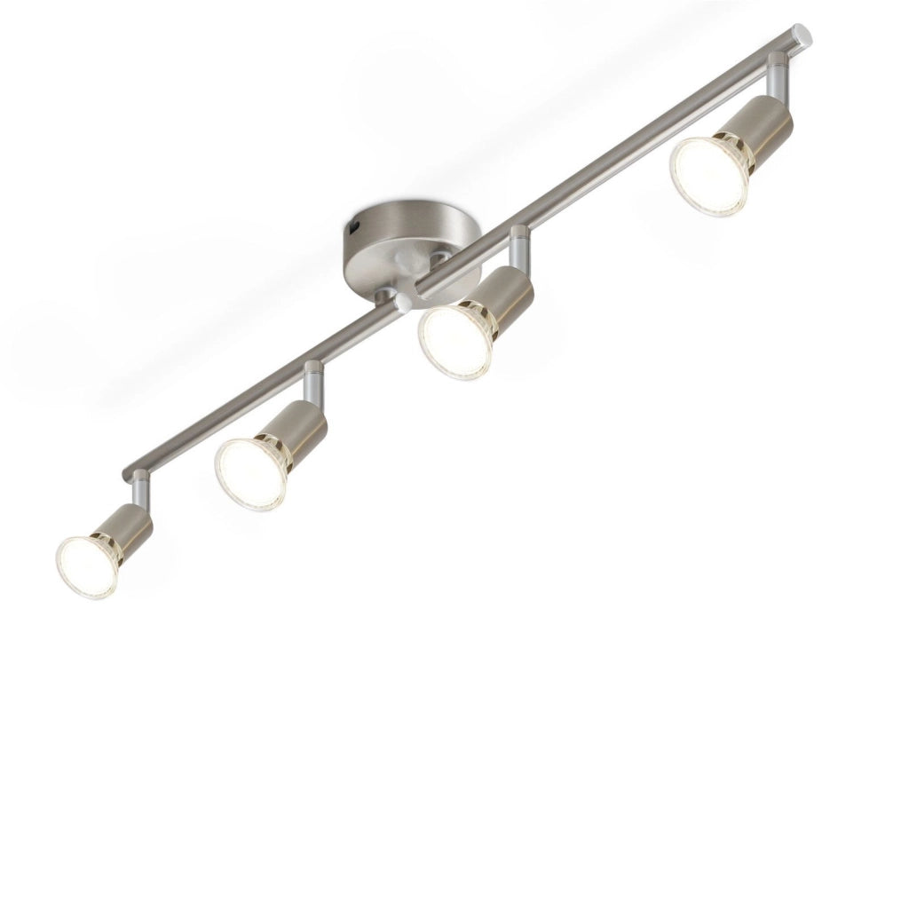 ZMH Faretto da soffitto 4 luci GU10 orientabili 330° moderni per salotto interni senza lampadina