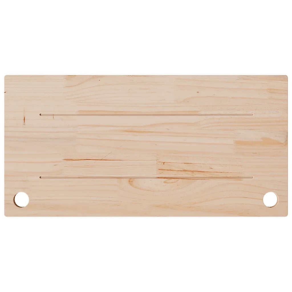 Piano Scrivania Bianco 80x40x2,5 cm in Legno Massello di Pino 824451