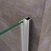 Porta Per Nicchia Tipo Walk In Scorrevole H 200 Telaio Cromato Reversibile Cm.150 Regolabile 146-150 cm