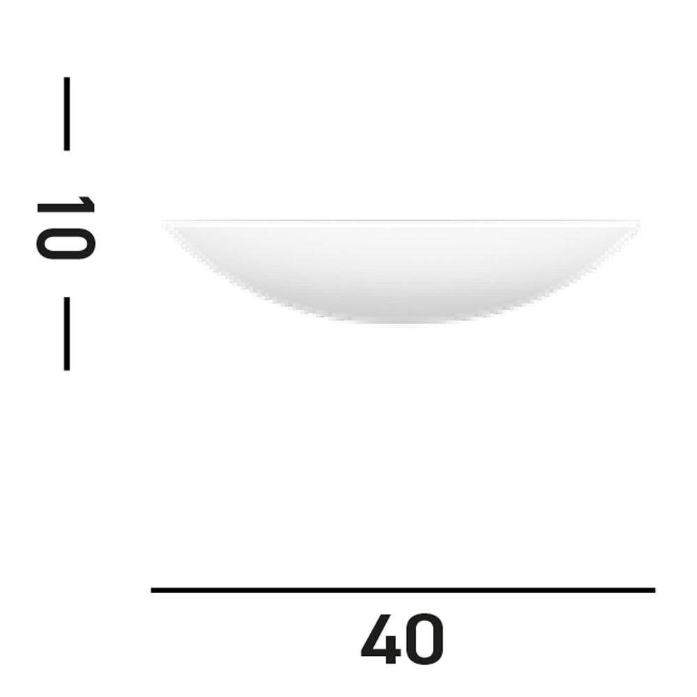 Applique Contemporanea Malta Porcellana - Ceramica Bianco 1 Luce E27