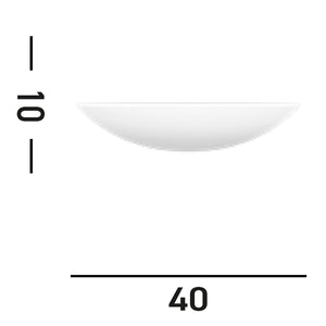 Applique Contemporanea Malta Porcellana - Ceramica Bianco 1 Luce E27