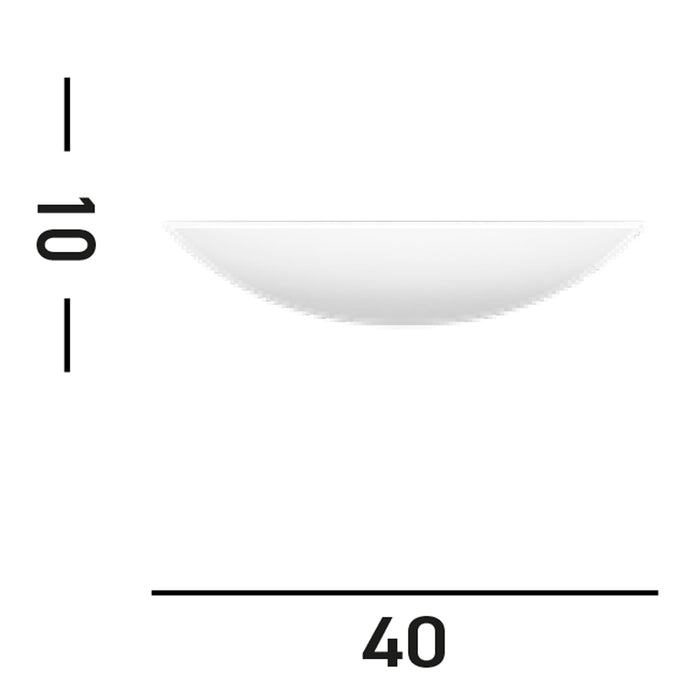 Applique Contemporanea Malta Porcellana - Ceramica Bianco 1 Luce E27