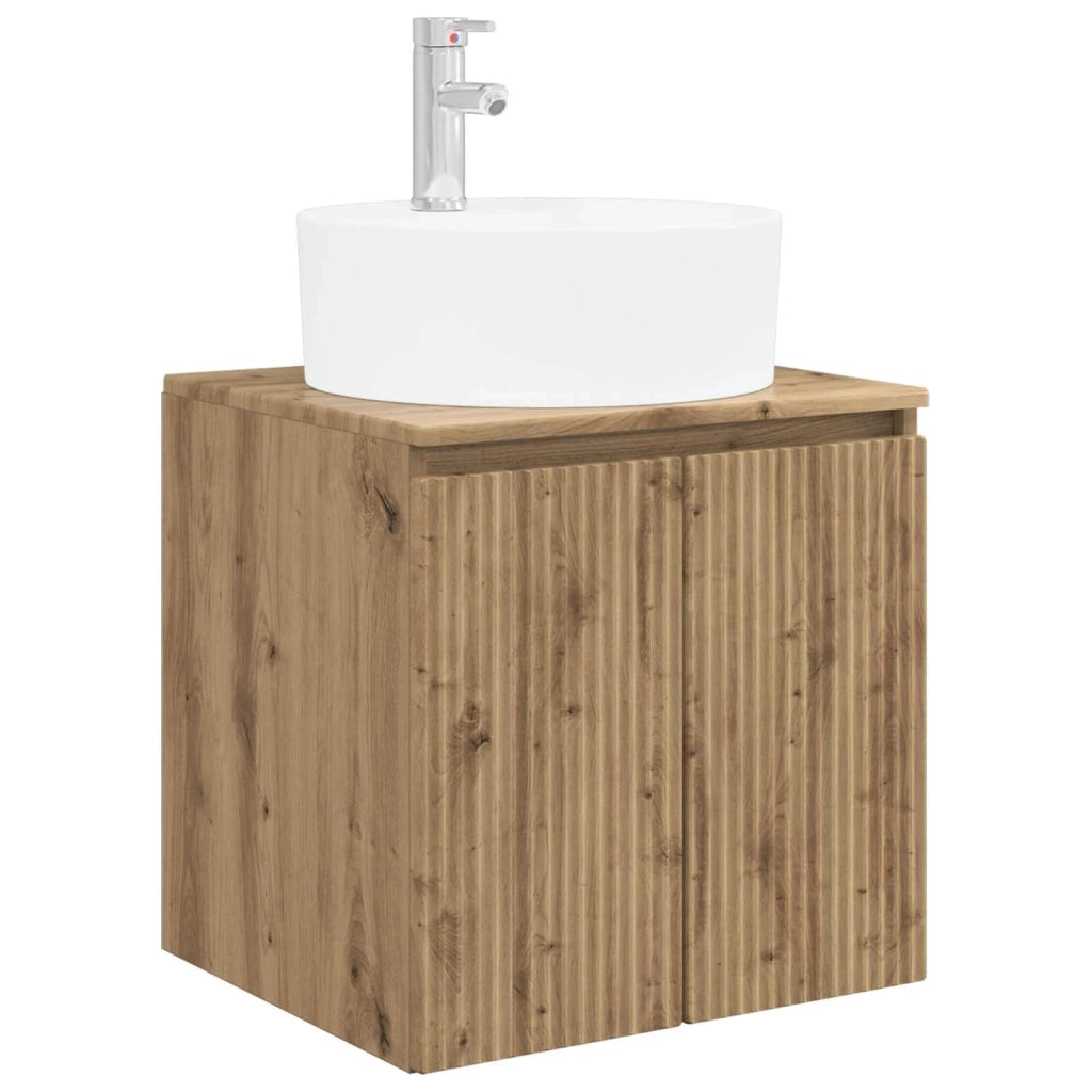 Set di Armadi da Bagno 3 pz Rovere Artigianale 3405676