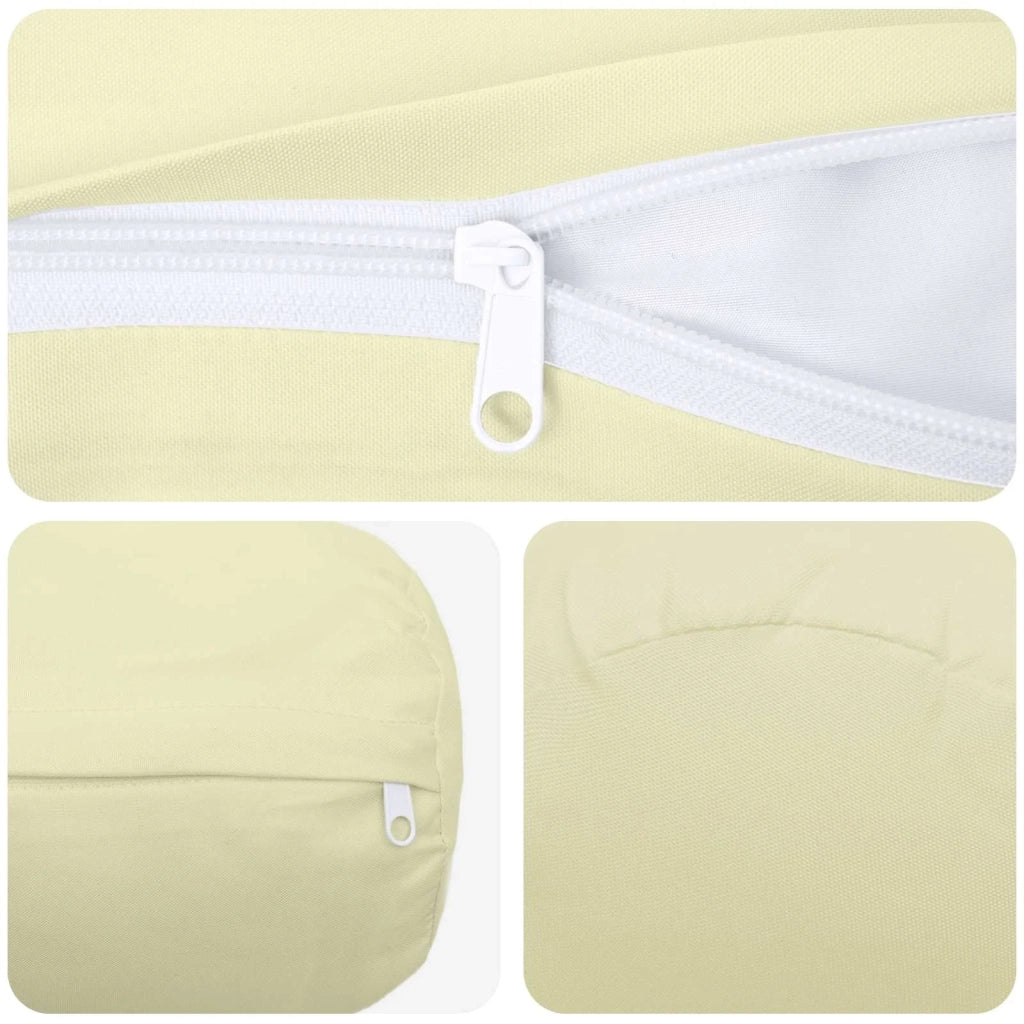 Federa 2 pcs HEERLEN Crema Ø 15 x 40 cm Poliestere 923321