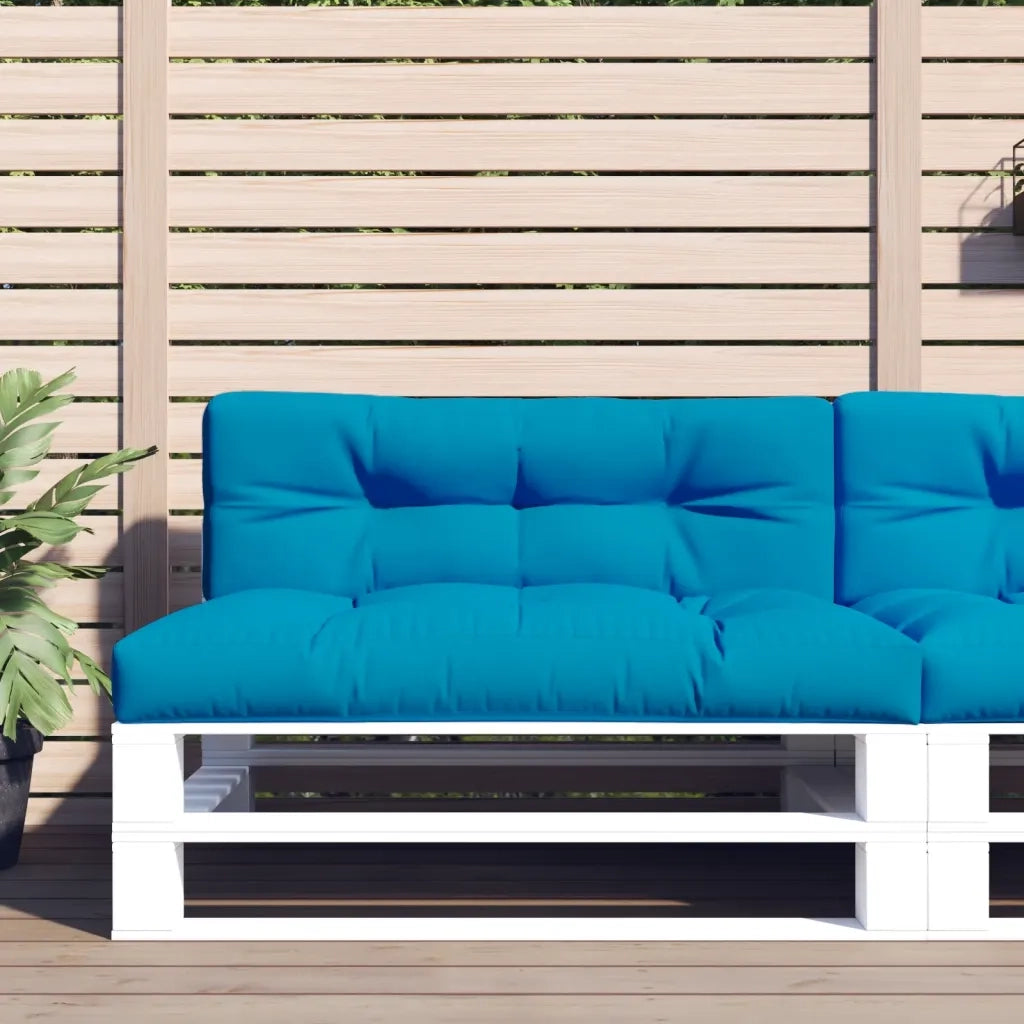 Cuscino per pallet | Cuscini per sedie Blu Chiaro 120x40x12 cm in Tessuto