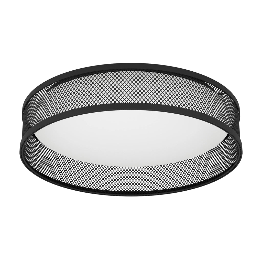 Plafoniera Contemporanea Luppineria Acciaio Nero Luce Led Integrato 20W