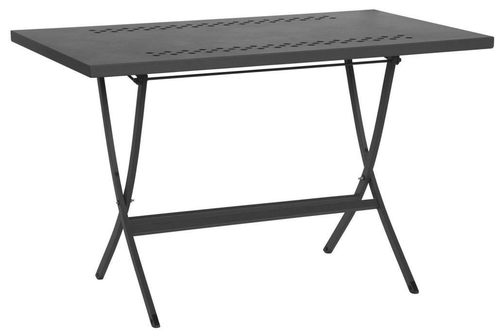 Tavolo da Giardino Pieghevole 120x80x75 cm in Acciaio RD Italia Hermes 120 Antracite