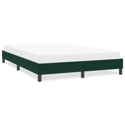 Giroletto senza Materasso-Struttura Letto Verde Scuro 140x220 cm in Velluto